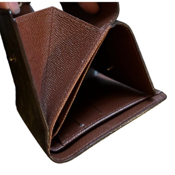 Louis Vuitton vintage bifold wallet snaps brown logo/gold hardware - Picture 13 of 13